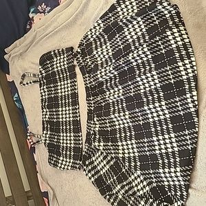 Black plain crop top and matching skirt